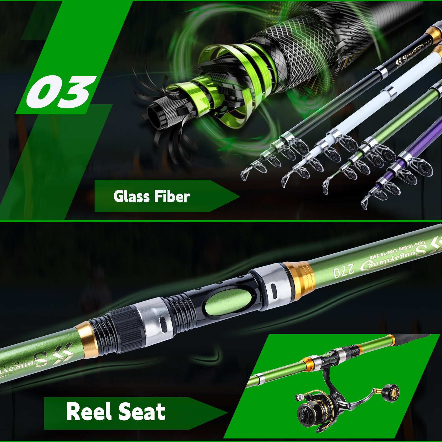 Комплект спиннинговой удочки и – обзор и цена Fishing Rod Spinning