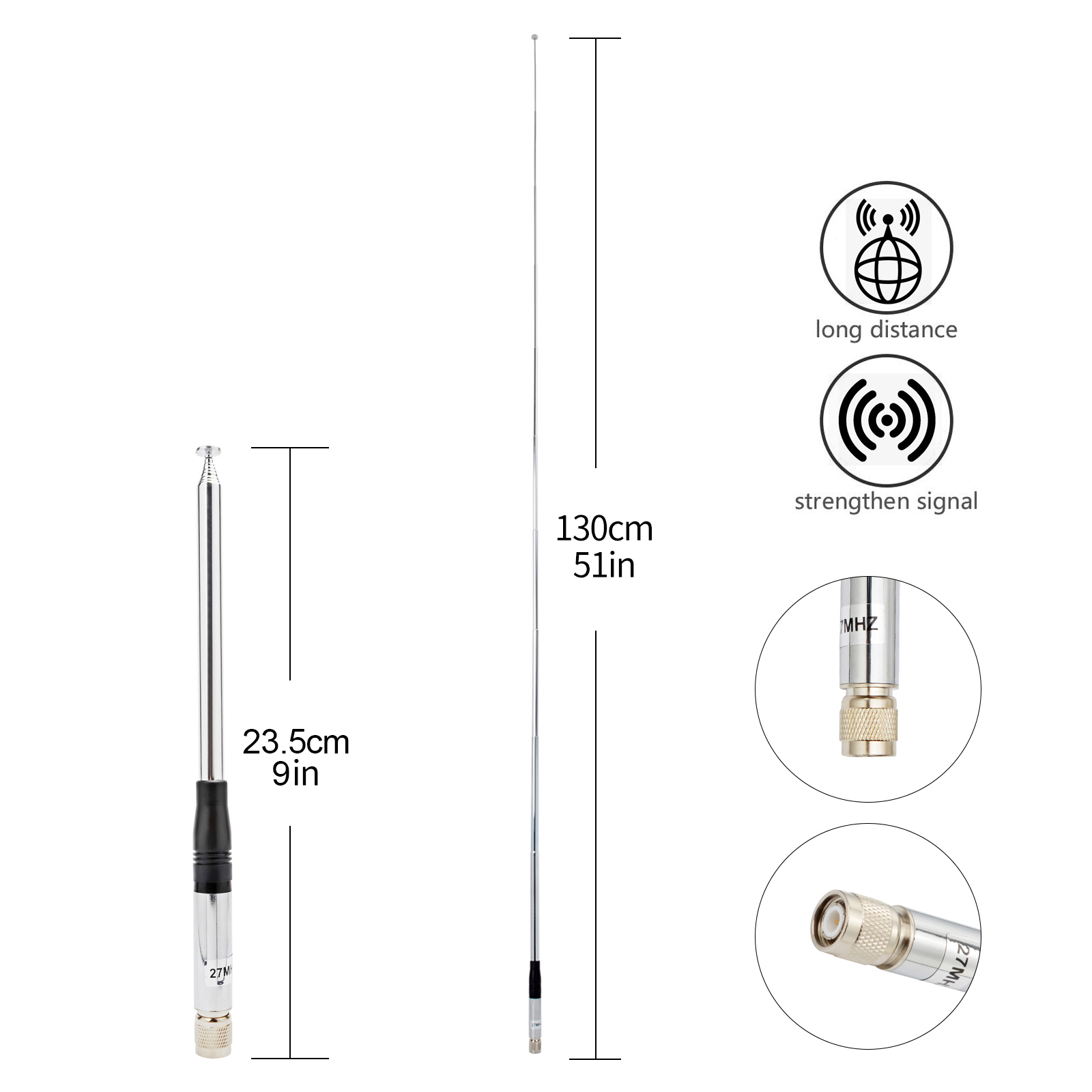 Антенна Cb 27 МГц TNC Телескоп – обзор и цена Fishing Rod Telescopic